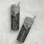customized chicago white sox spiral burst print black skinny tumbler best selling.webp