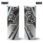 customized chicago white sox web stripes black white skinny tumbler best selling 1.webp