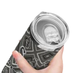 customized chicago white sox zipper leopard black skinny tumbler best selling 1.webp