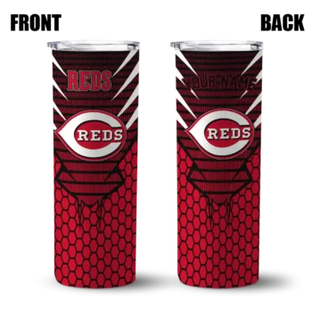 customized cincinnati reds chevron stripes red skinny tumbler fashion forward.webp