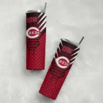 customized cincinnati reds chevron stripes red skinny tumbler best selling 5.webp