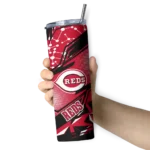 customized cincinnati reds helmet clash red skinny tumbler best selling 1.webp