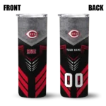 customized cincinnati reds hexagon honeycomb red black skinny tumbler best selling 1.webp