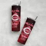 customized cincinnati reds rose romance red black skinny tumbler best selling.webp