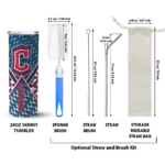 customized cleveland guardians monogram burst navy blue white skinny tumbler best selling.webp