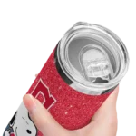 customized cleveland guardians snoopy attitude navy blue skinny tumbler best selling.webp