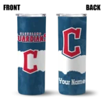 customized cleveland guardians torn band navy blue white skinny tumbler best selling.webp