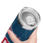 customized cleveland guardians torn band navy blue white skinny tumbler best selling.webp