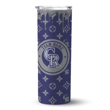 customized colorado rockies camo streak blue skinny tumbler best selling.webp