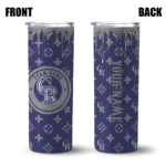 customized colorado rockies camo streak blue skinny tumbler best selling.webp