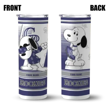 customized colorado rockies snoopy dog blue white skinny tumbler fashion forward.webp