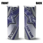 customized colorado rockies web stripes blue white skinny tumbler best selling.webp