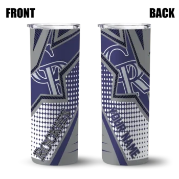 customized colorado rockies web stripes blue white skinny tumbler fashion forward.webp