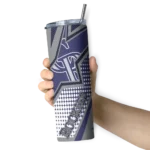 customized colorado rockies web stripes blue white skinny tumbler best selling.webp