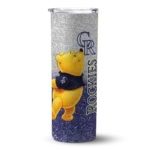 customized colorado rockies winnie the pooh blue gray skinny tumbler best selling.webp