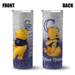 customized colorado rockies winnie the pooh blue gray skinny tumbler best selling.webp