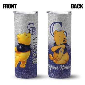 customized colorado rockies winnie the pooh blue gray skinny tumbler fashion forward.webp
