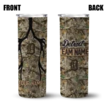 customized detroit tigers antler flow camo skinny tumbler best selling.webp