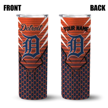 customized detroit tigers chevron stripes navy skinny tumbler fashion forward.webp