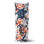 customized detroit tigers claw marks navy white skinny tumbler best selling.webp