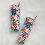 customized detroit tigers claw marks navy white skinny tumbler best selling.webp