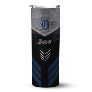 customized detroit tigers hexagon honeycomb navy black skinny tumbler best selling.webp