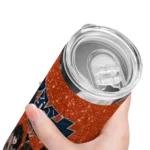 customized detroit tigers kiss band orange skinny tumbler best selling.webp