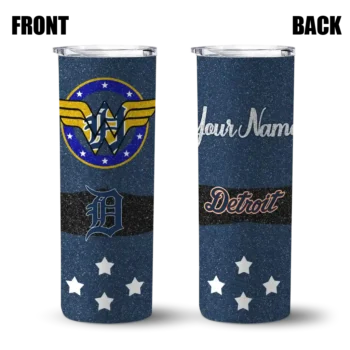 customized detroit tigers star cluster navy skinny tumbler fashion forward.webp