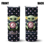 customized detroit tigers yoda cozy navy black skinny tumbler best selling.webp