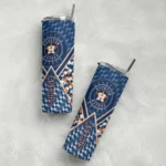 customized houston astros monogram burst blue white skinny tumbler best selling.webp