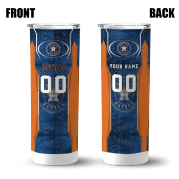 customized houston astros stacked diamond blue skinny tumbler fashion forward.webp