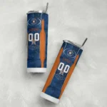 customized houston astros stacked diamond blue skinny tumbler best selling.webp
