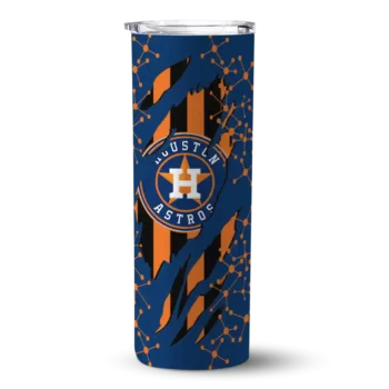 customized houston astros star pop blue black skinny tumbler best selling.webp