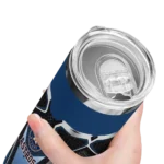 customized houston astros superman emblem blue black skinny tumbler best selling.webp