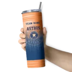 customized houston astros swirl texture blue skinny tumbler best selling.webp