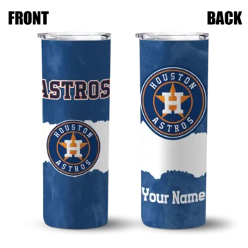 customized houston astros torn band blue white skinny tumbler fashion forward.webp
