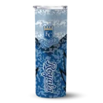 customized kansas city royals spiral burst print royal blue skinny tumbler best selling.webp
