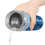 customized kansas city royals spiral burst print royal blue skinny tumbler best selling.webp