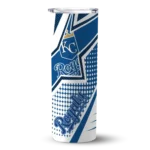 customized kansas city royals web stripes royal blue white skinny tumbler best selling.webp