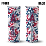 customized los angeles angels claw marks blue white skinny tumbler best selling.webp