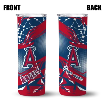 customized los angeles angels helmet clash blue skinny tumbler fashion forward.webp