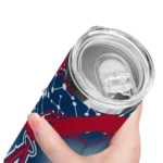 customized los angeles angels helmet clash blue skinny tumbler best selling.webp