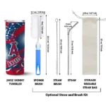 customized los angeles angels helmet clash blue skinny tumbler best selling.webp