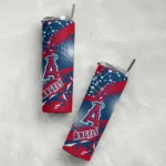 customized los angeles angels helmet clash blue skinny tumbler best selling.webp