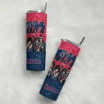 customized los angeles angels kiss band red skinny tumbler best selling.webp