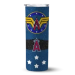 customized los angeles angels star cluster blue skinny tumbler best selling.webp