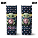 customized los angeles angels yoda cozy blue black skinny tumbler best selling.webp