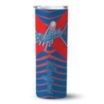 customized los angeles dodgers camo texture blue skinny tumbler best selling.webp
