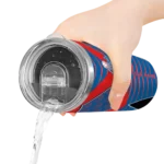 customized los angeles dodgers camo texture blue skinny tumbler best selling.webp