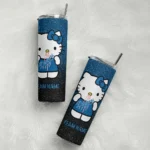 customized los angeles dodgers hello kitty blue black skinny tumbler best selling.webp